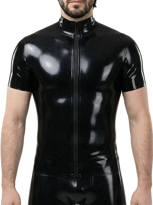 Camisa de látex con cremallera “Neo”