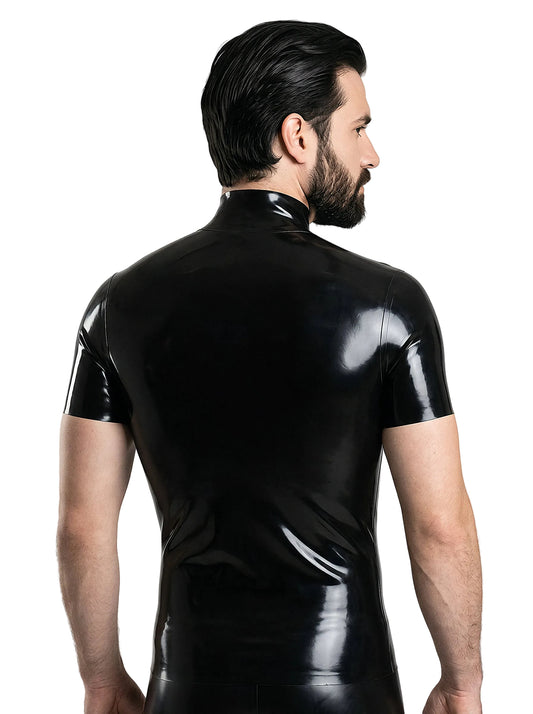 Camisa de látex con cremallera “Neo”