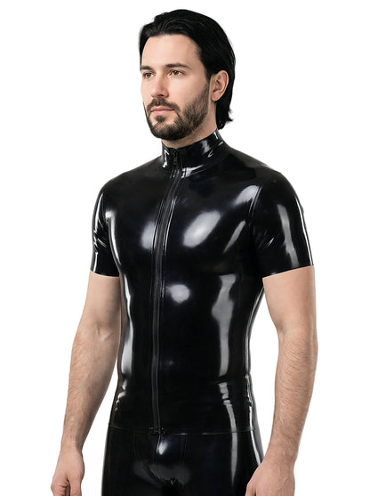 Camisa de látex con cremallera “Neo”